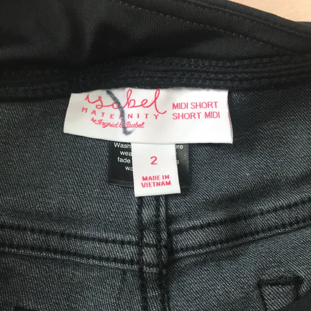 Isabel Maternity Black Midi Shorts - Picture 5 of 6